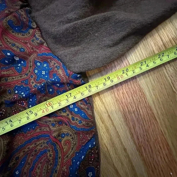 VINTAGE x JH COLLECTIBLES Womens Equestrian Paisley Print Brown Sweater l SIZE M - Picture 7 of 8